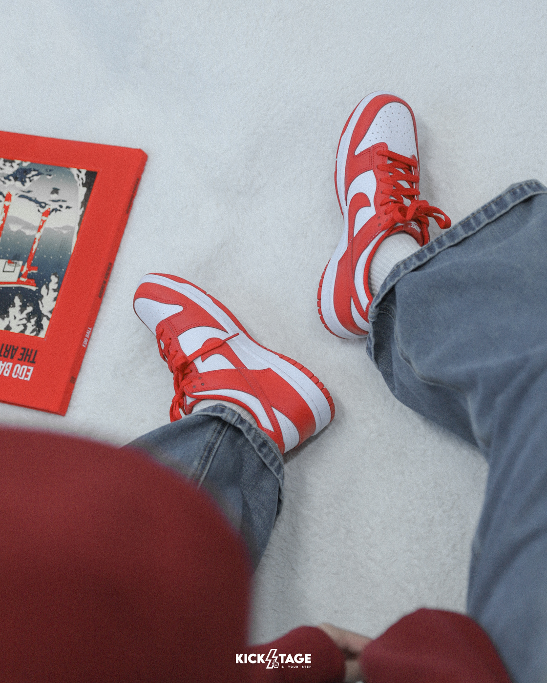 大童鞋 女生尺寸 NIKE DUNK LOW GS 'White University Red' 紅白 經典 休閒鞋【FB9109-119】