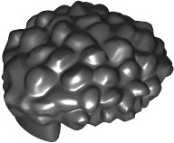 80682 Minifigure, Hair Male, Coiled with Short Straight Sides