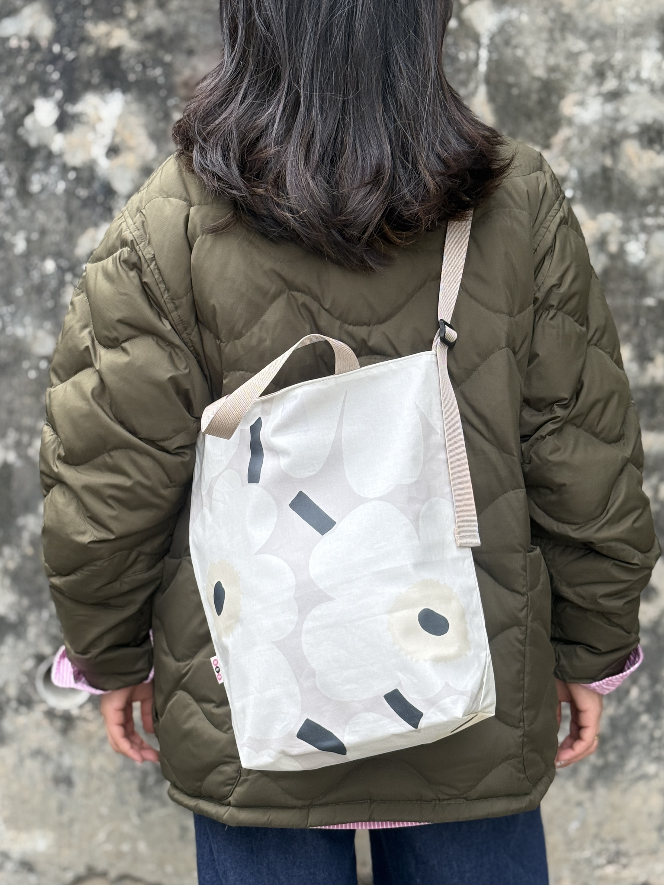 3 way easy tote | marimekko waterproof fabric | white