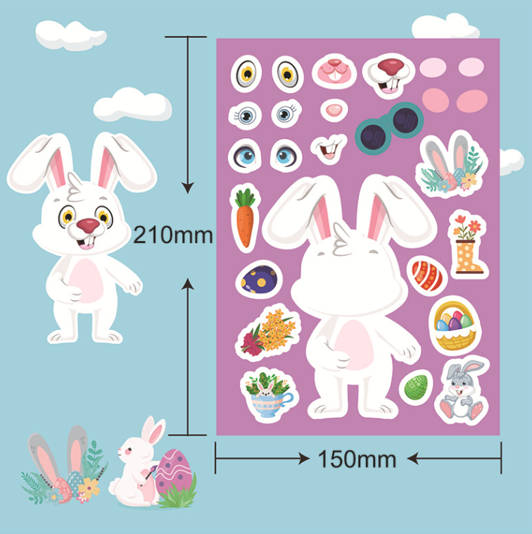 復活節DIY彩蛋禮物貼紙 (一包32張) YE003