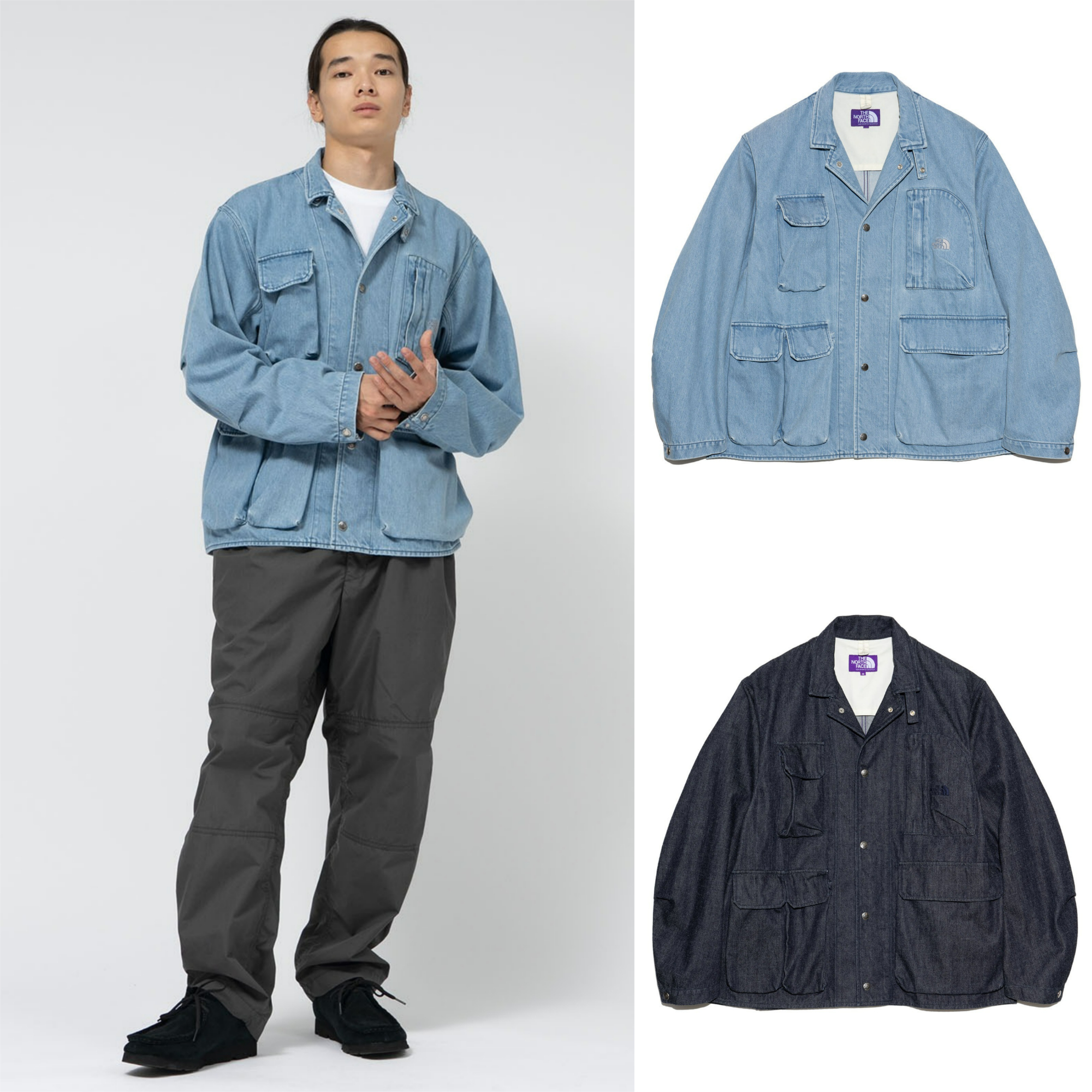 現貨┃日本 TNF 紫標 Denim Stroll Field Jacket 牛仔 單寧 工裝 外套