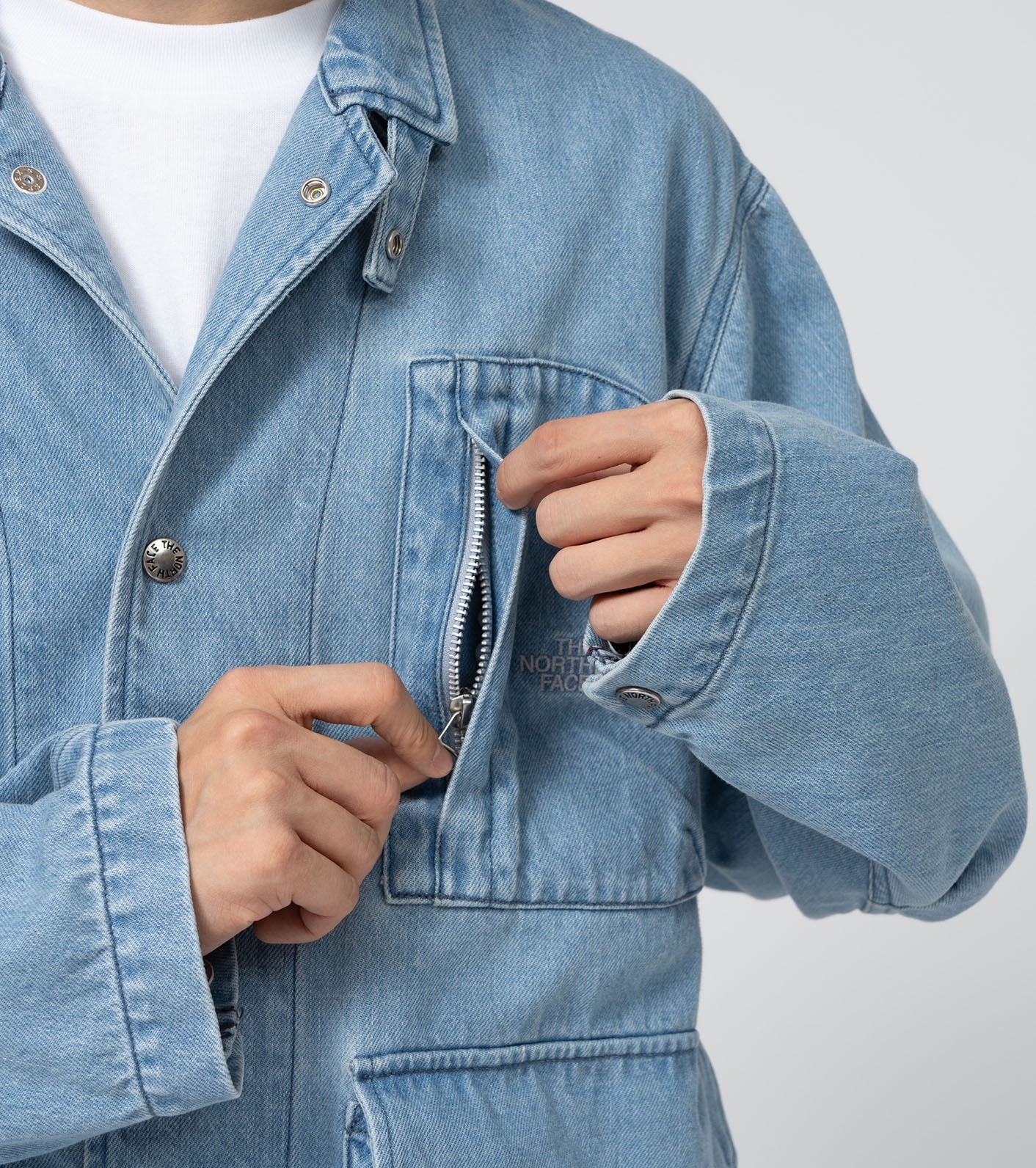 現貨┃日本TNF 紫標Denim Stroll Field Jacket 牛仔單寧工裝外套