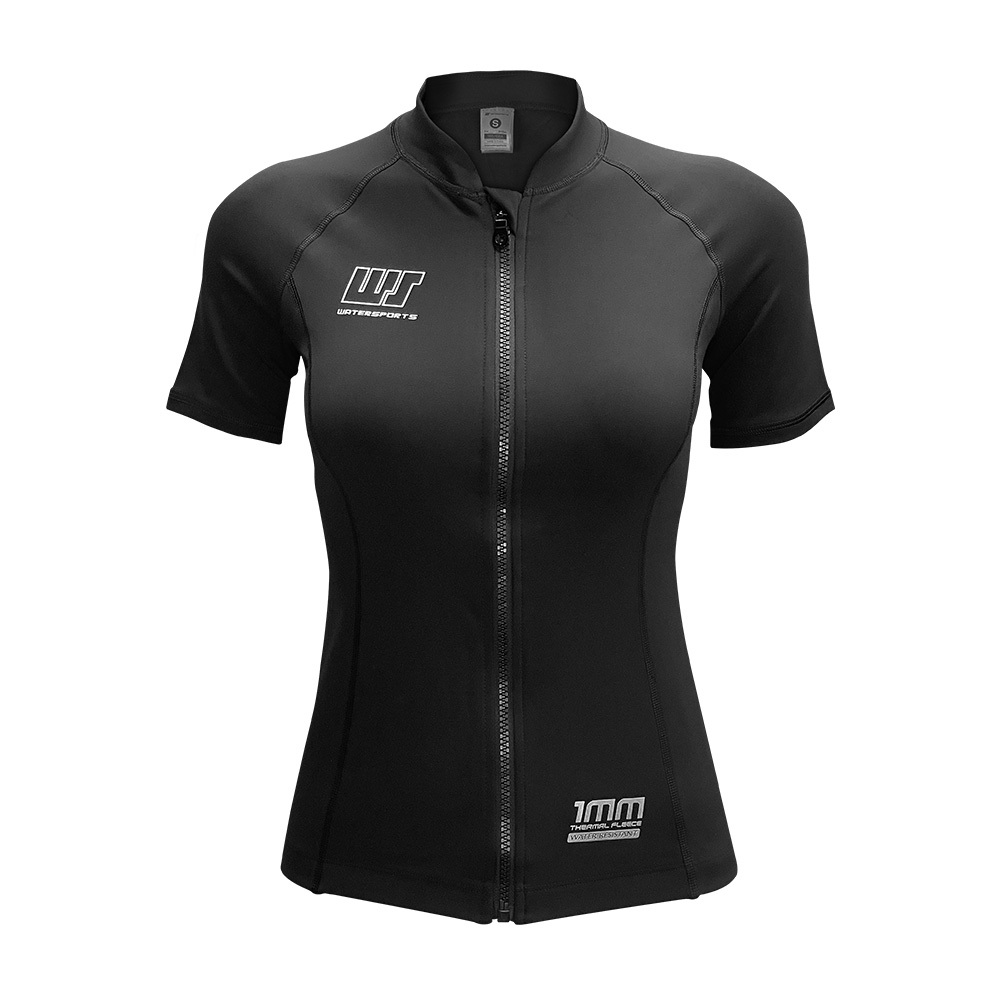 1mm 女士抗水抓毛游泳保暖夾克 - 黑