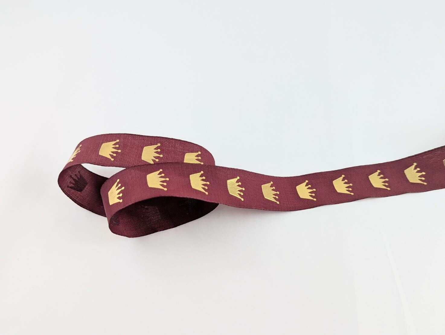 立體燙金皇冠/仿棉/25mm