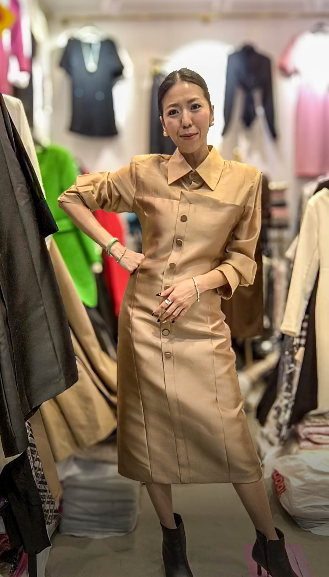 PM_K0248  ▶️拼接假兩件長洋裝(MM穿M) 👉S(B:cm W:cm H:cm) M(B:84cm W:78cm H:98cm) L:115cm👈
