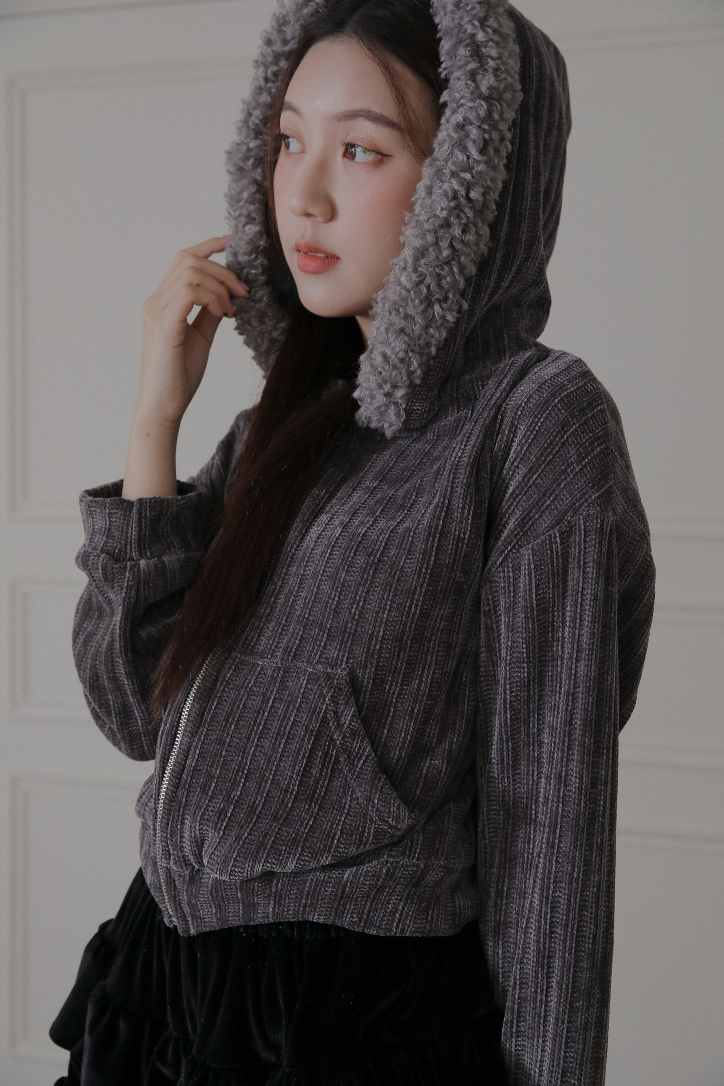 Fur Hoodie Zip Up #連帽外套