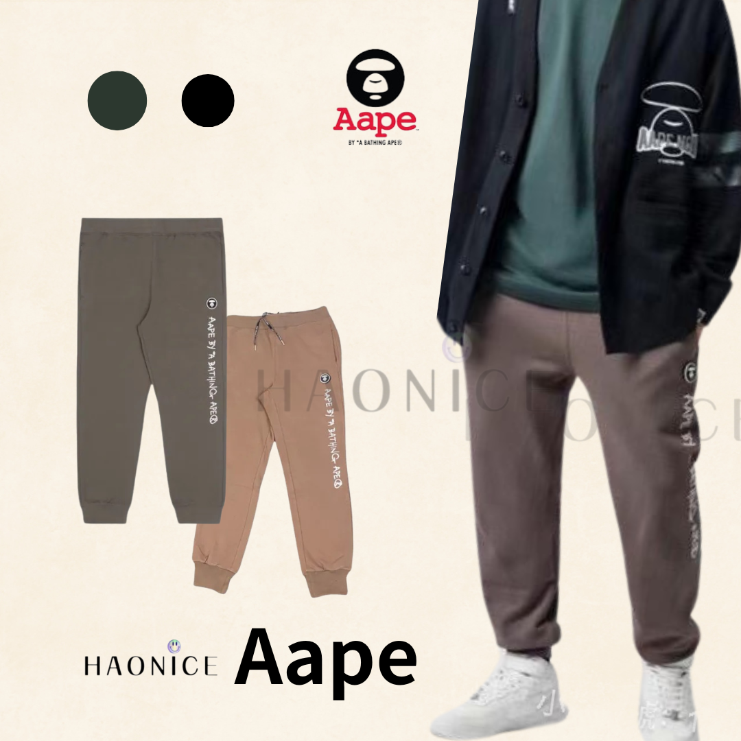 【HAO NICE】 香港🇭🇰經銷商 日本潮流 正品Aape24FW秋冬新款 經典猿人頭小徽章 素色百搭 秋冬必備爆款🔥