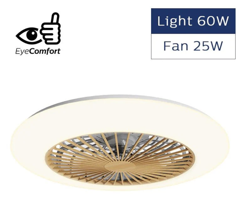 Philips Amigo 木質薄款天花風扇燈 (扇25W＋燈60W)