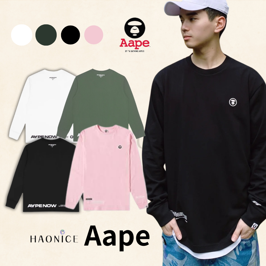 【HAO NICE 】香港經銷商🇭🇰 日本潮流 100%正品 Aape24FW 秋冬爆款最新款經典猿人頭素色長袖 大學T