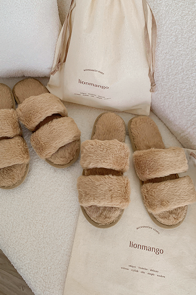 保暖刷毛居家拖鞋。2雙組合