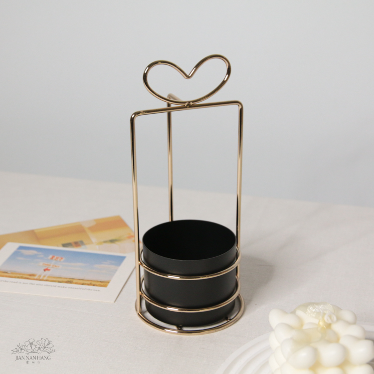 鐵製花器 圓型鐵架花盆 大