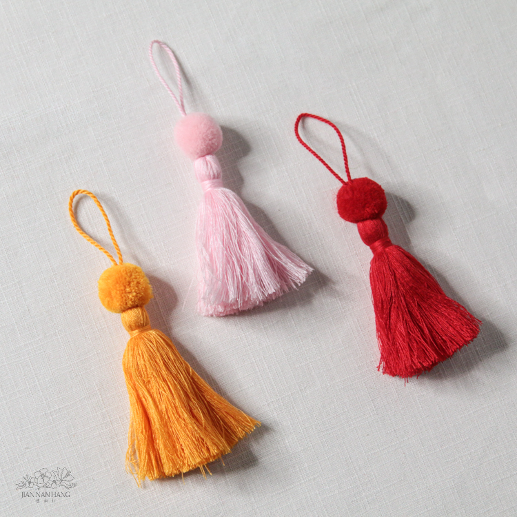 裝飾 毛球流蘇吊飾 3色