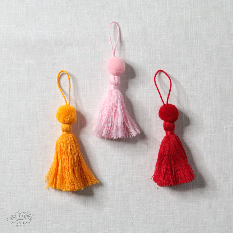 裝飾 毛球流蘇吊飾 3色