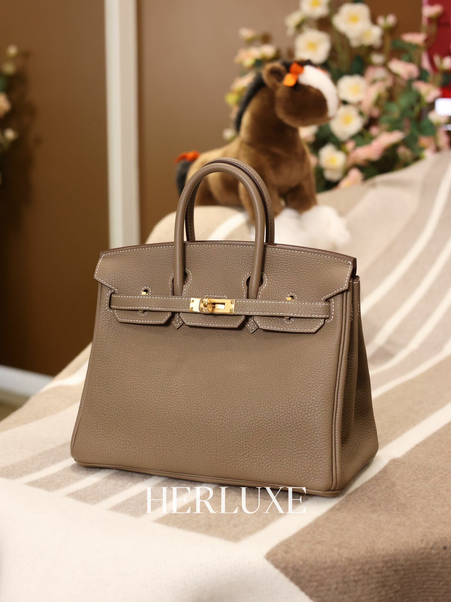 Birkin 25 18 etoupe cc togo U （二手 99% new）