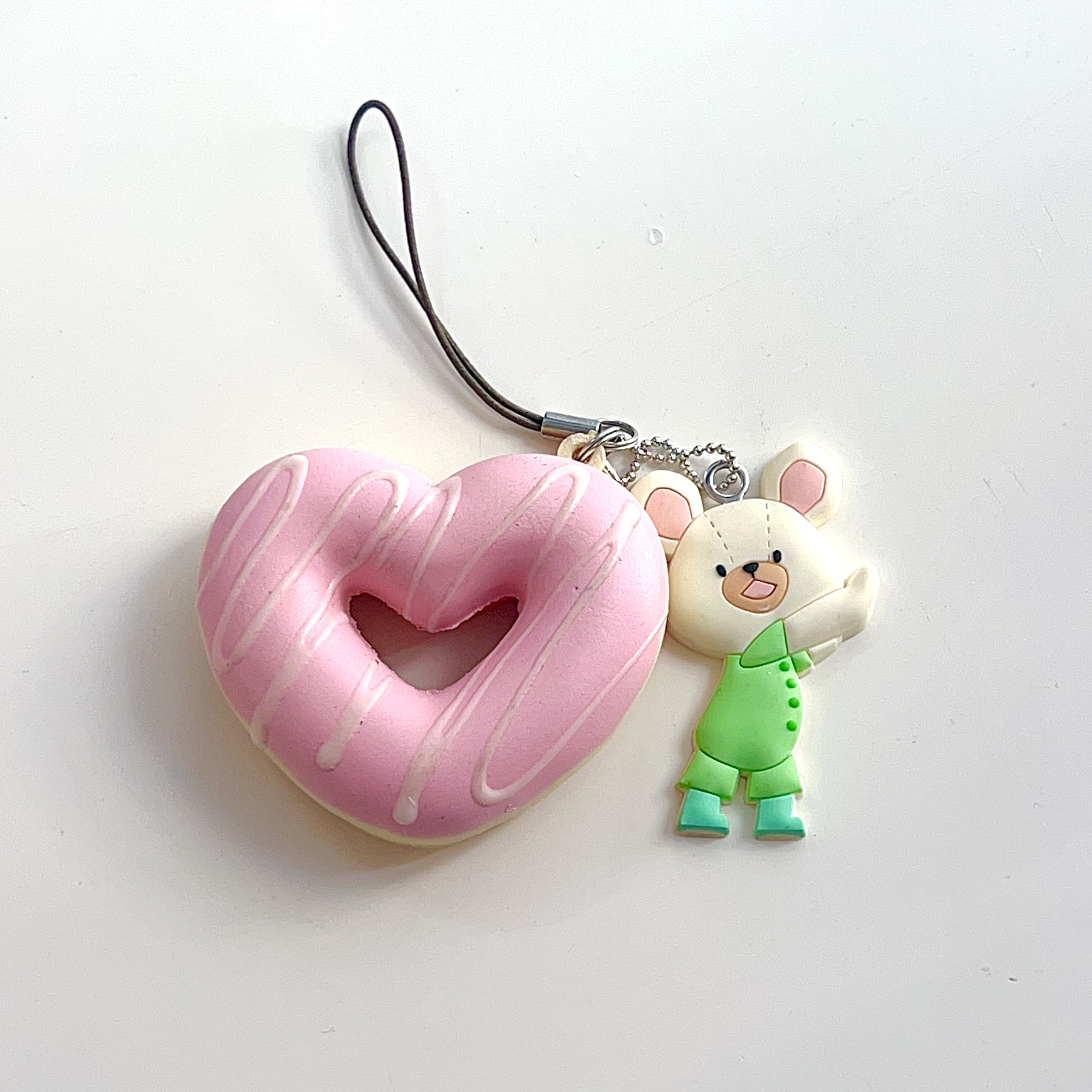 Rare Bear School heart donut squishy