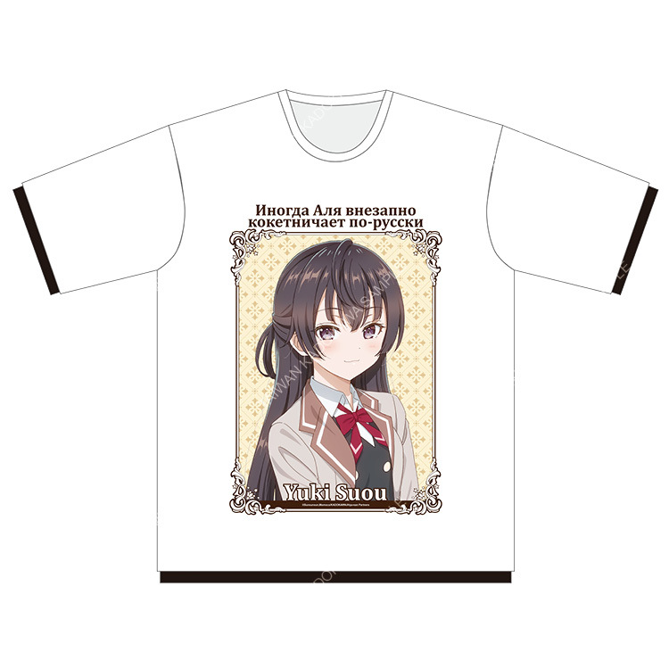 不時輕聲地以俄語遮羞的鄰座艾莉同學(動畫) 棉質T恤 B (L)