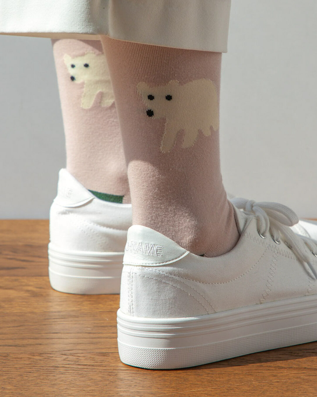 WARMGREY TAIL 中筒襪-滾滾熊(二色可選)