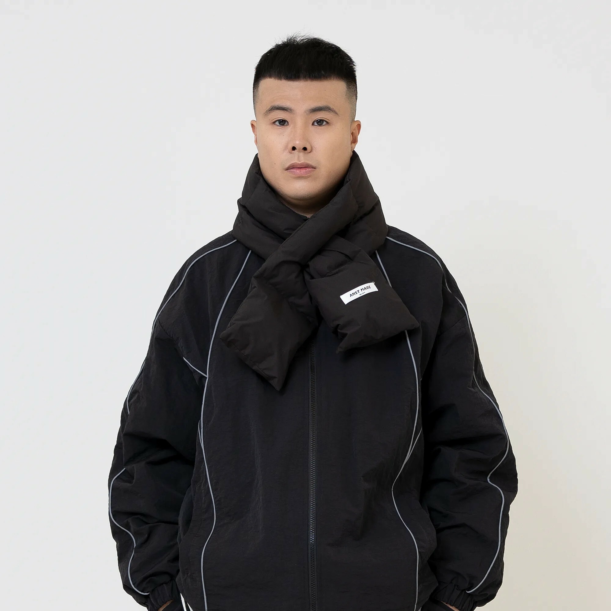 "現貨" ANST Teflon羽絨圍巾/黑色 AN.52