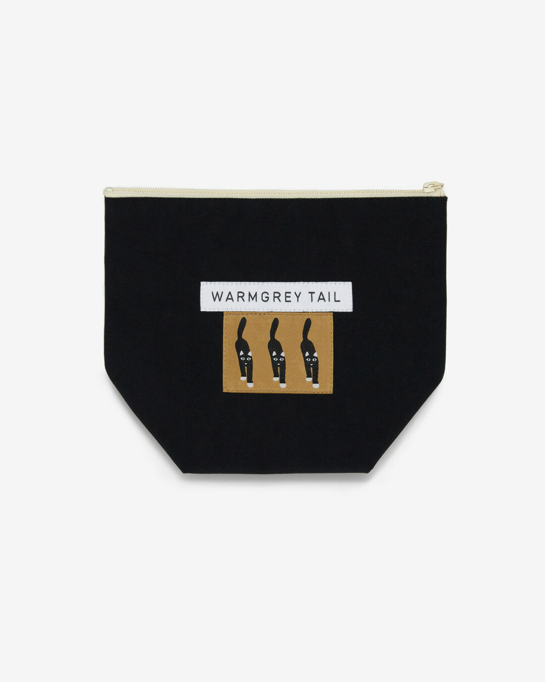 WARMGREY TAIL 立體收納袋-貓來了LOGO(黑)