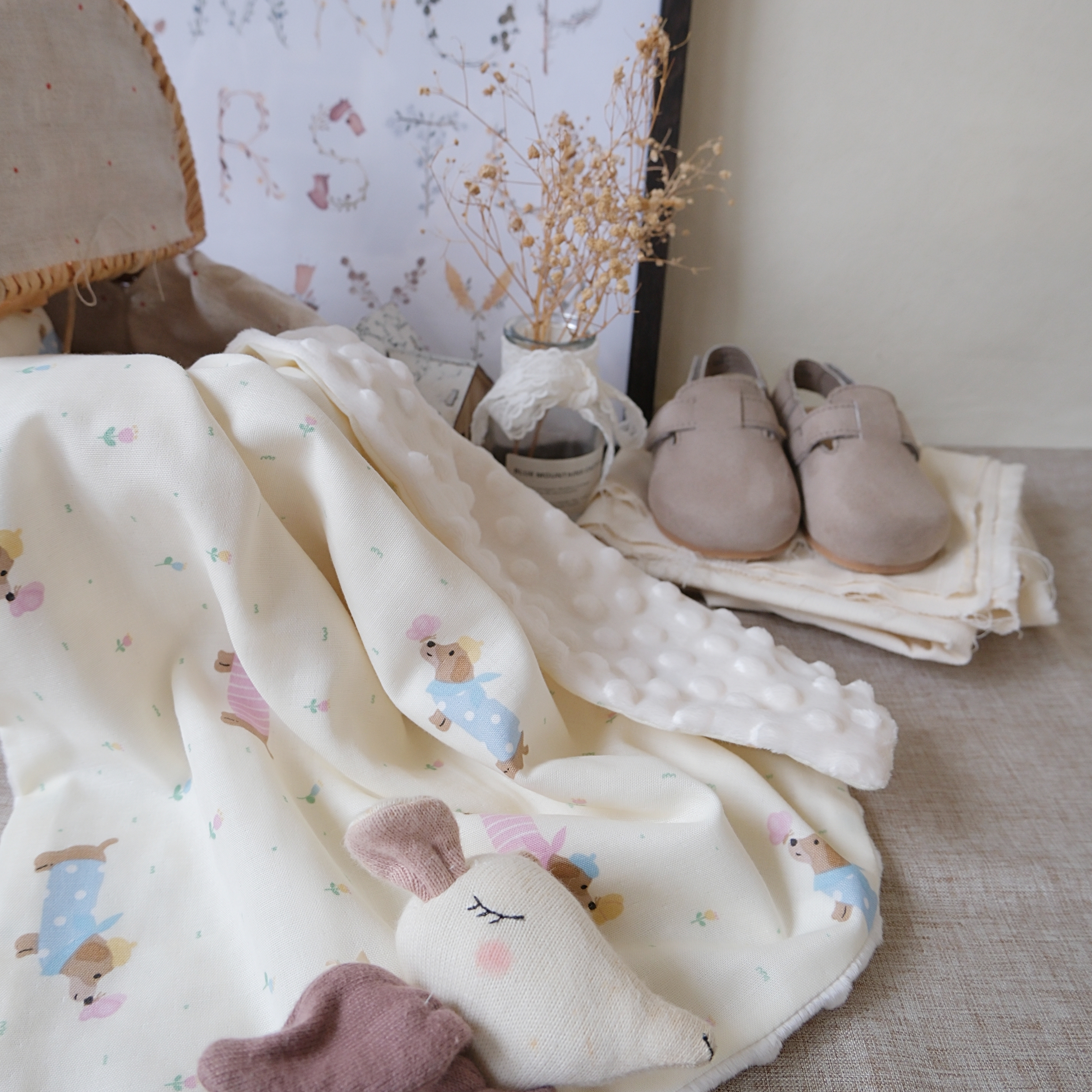 Hi Y.P store-嬰兒車蓋毯-花園小臘腸