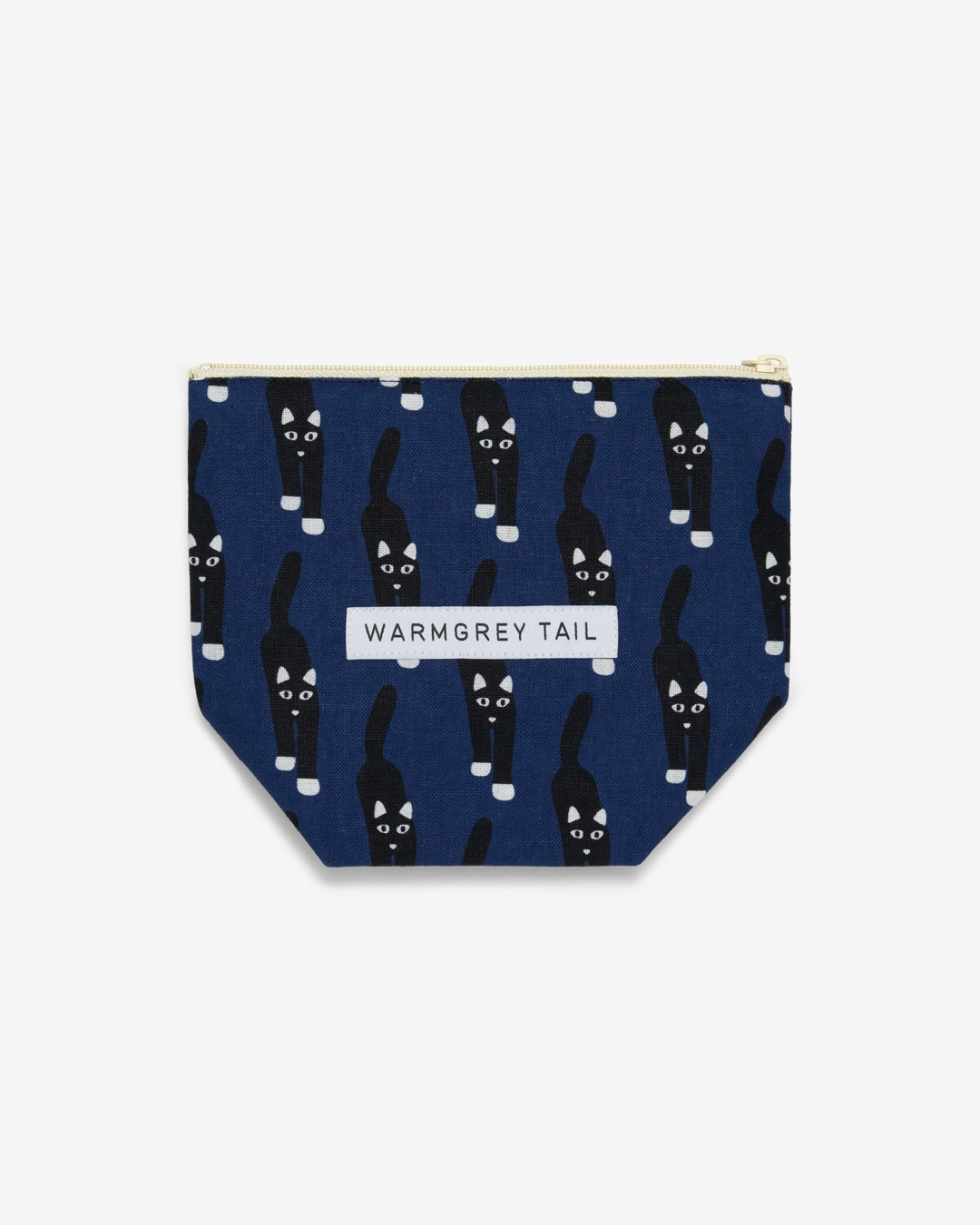 WARMGREY TAIL 立體收納袋-貓來了(藍)