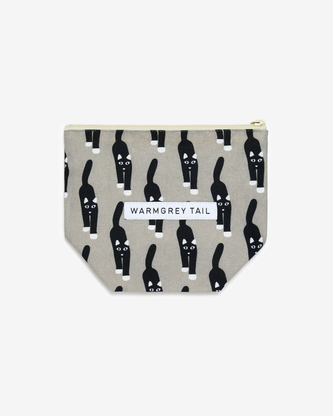 WARMGREY TAIL 立體收納袋-貓來了(灰)