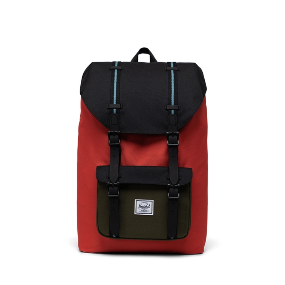 【Herschel】Little America 中容量 17L 13吋 後背包-深綠/紅