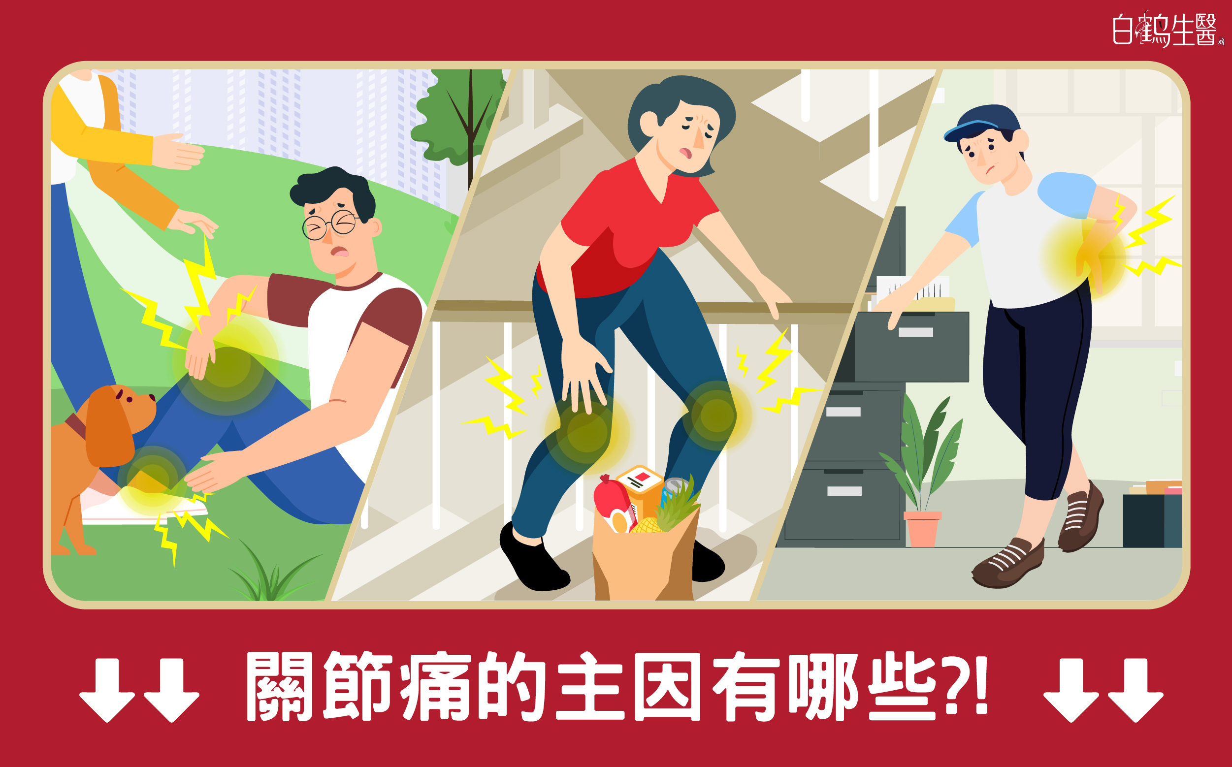 關節痛的背後隱藏著許多需要深入了解的原因，瞭解其根本性質，才是維護關節健康的重要一步。