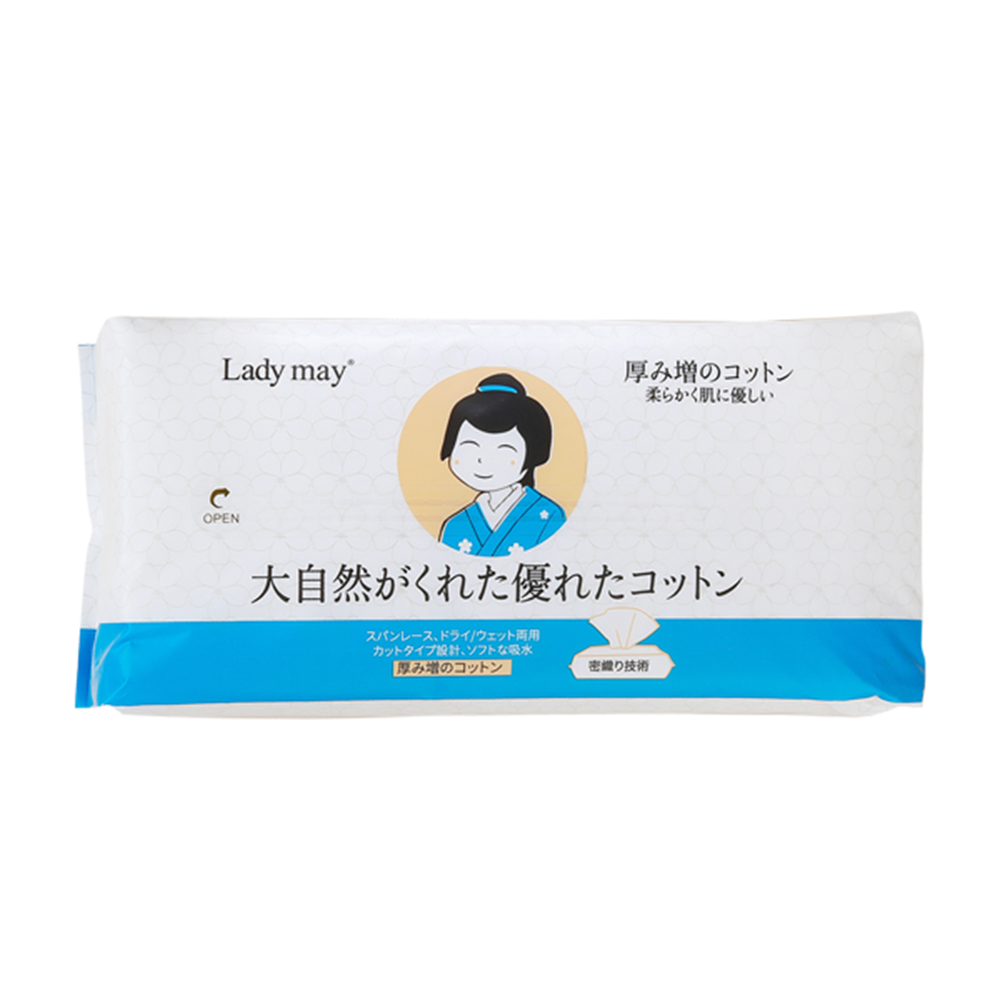 日本LADY MAY 抽取式純棉洗臉巾（100 抽）