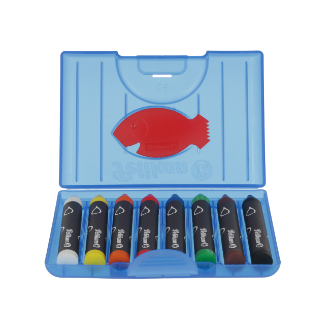 PELIKAN百利金 水溶性蠟筆8色(藍) PLK722959