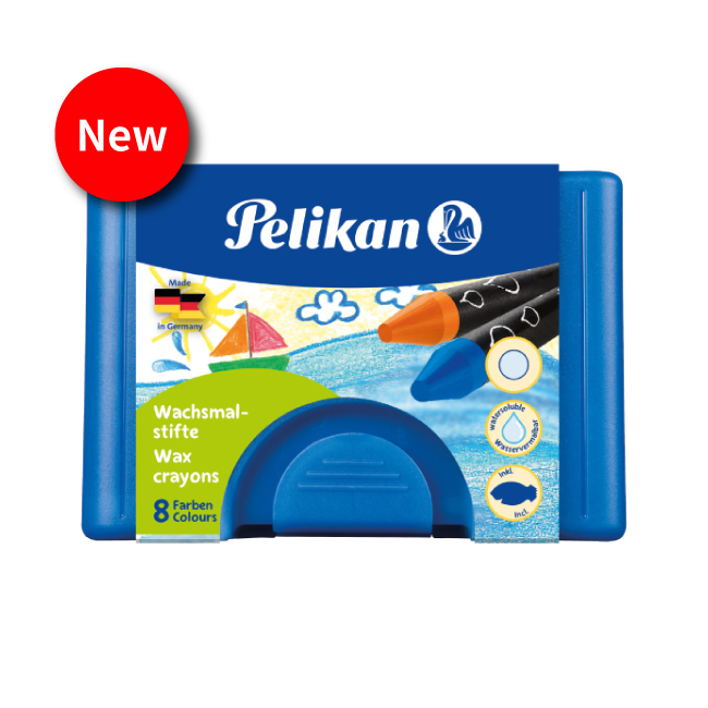 PELIKAN百利金 水溶性蠟筆8色(藍) PLK722959