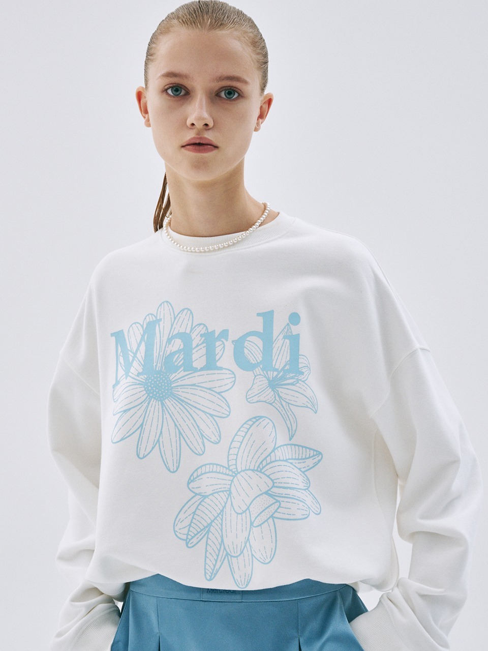 MARDI MERCREDI SWEATSHIRT TRIPLE FLOWER 5BNY155 (Mardi