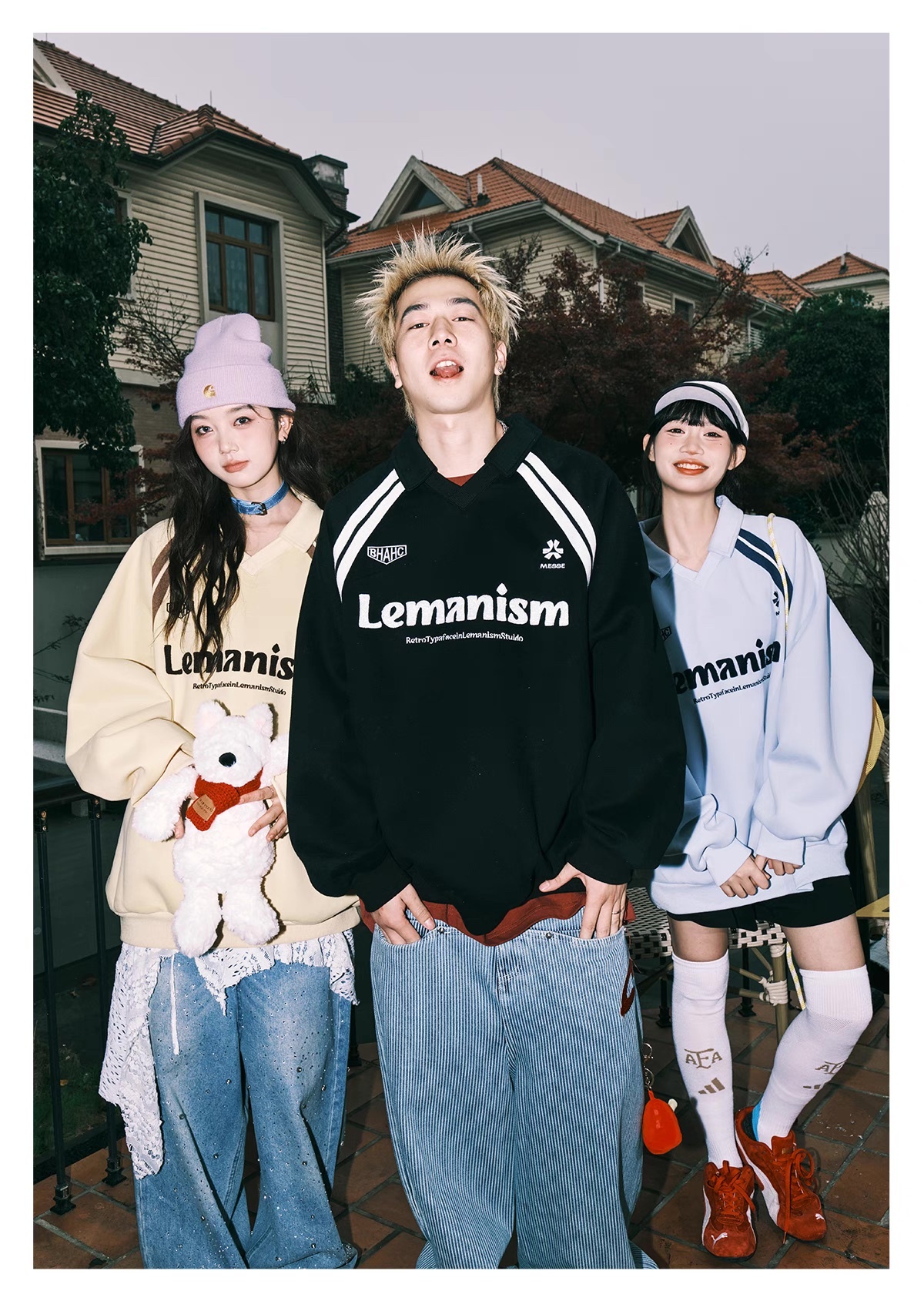 LEMANISM 翻領 毛巾繡LOGO 大學T