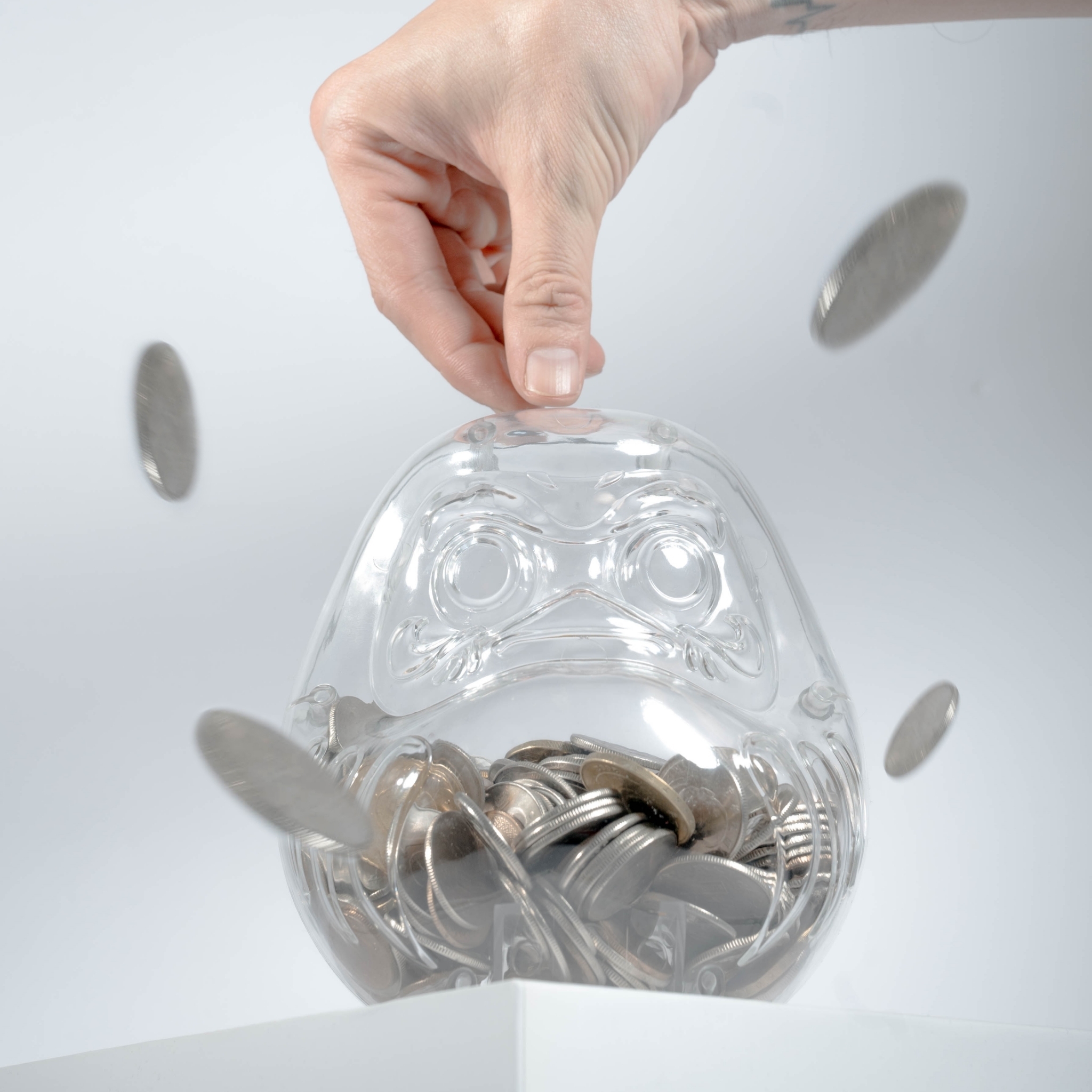 XCTRL 元気DAMO透明存錢筒達摩