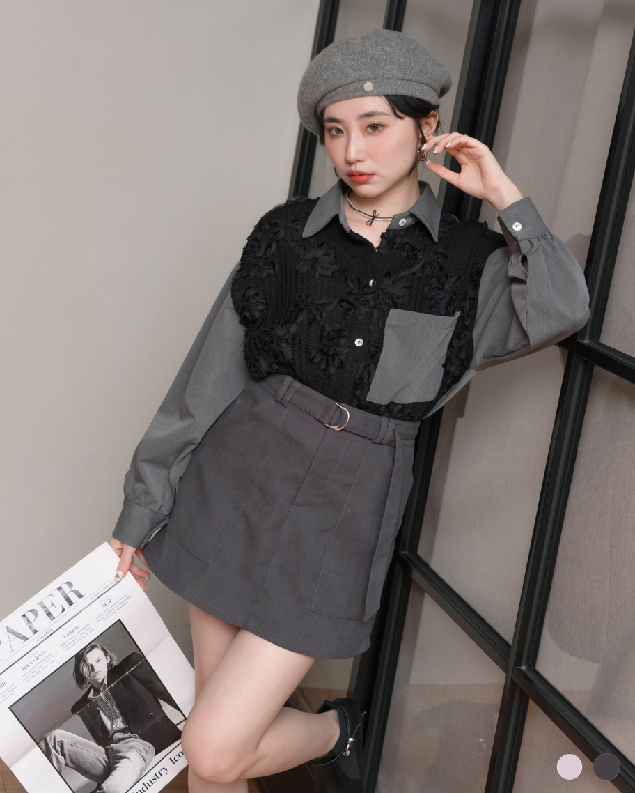 質感燈心絨修胯A字短裙