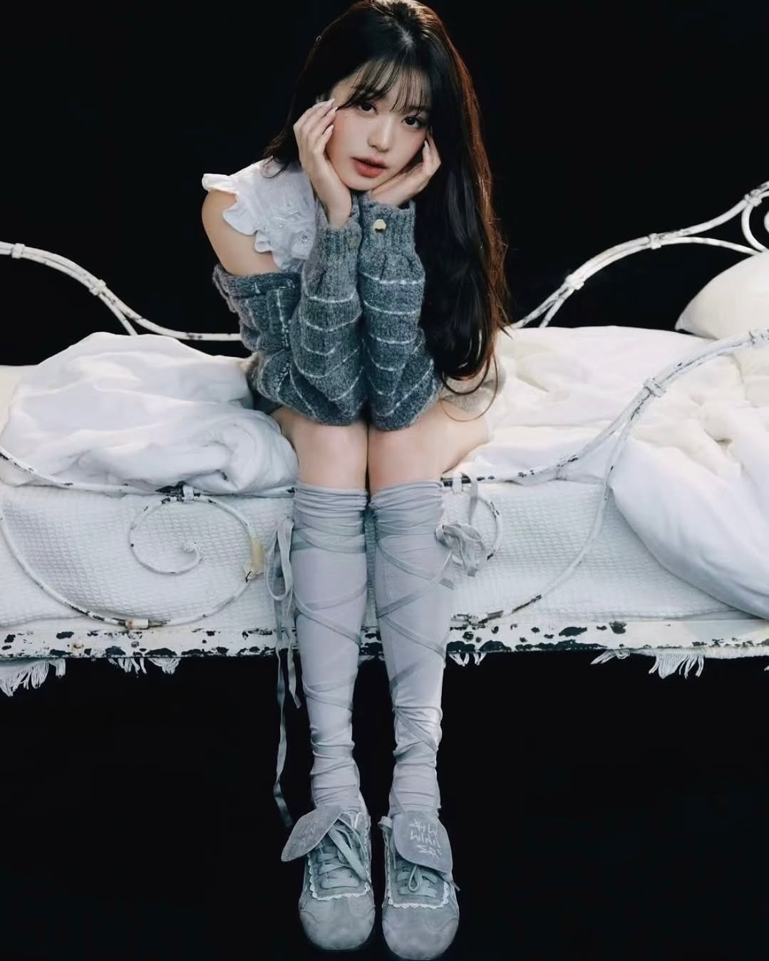 <張員瑛同款🤍>Killwinner 蕾絲 德訓鞋 平替 芭蕾風 蝴蝶結 緞帶 岩石灰