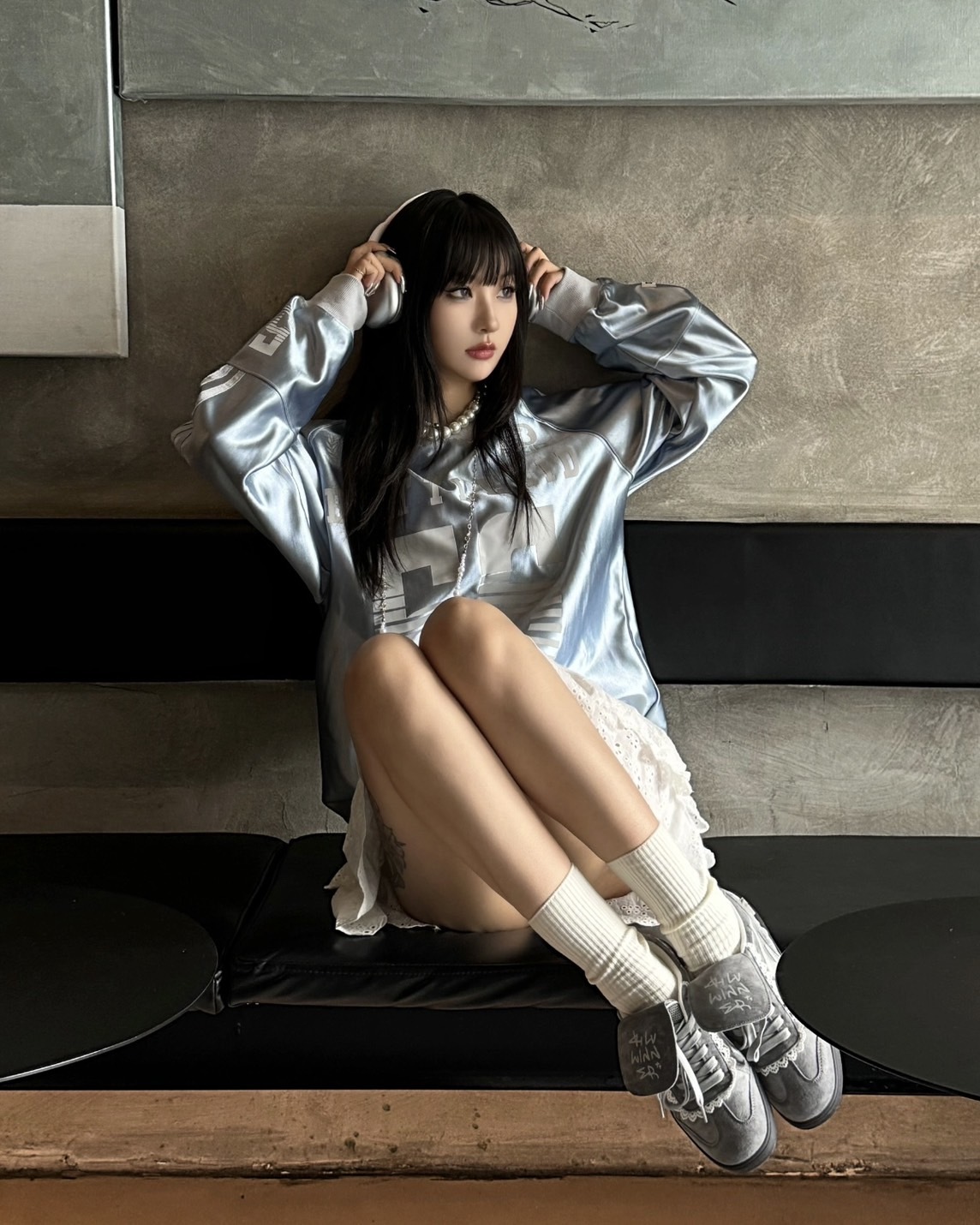 <張員瑛同款🤍>Killwinner 蕾絲 德訓鞋 平替 芭蕾風 蝴蝶結 緞帶 岩石灰