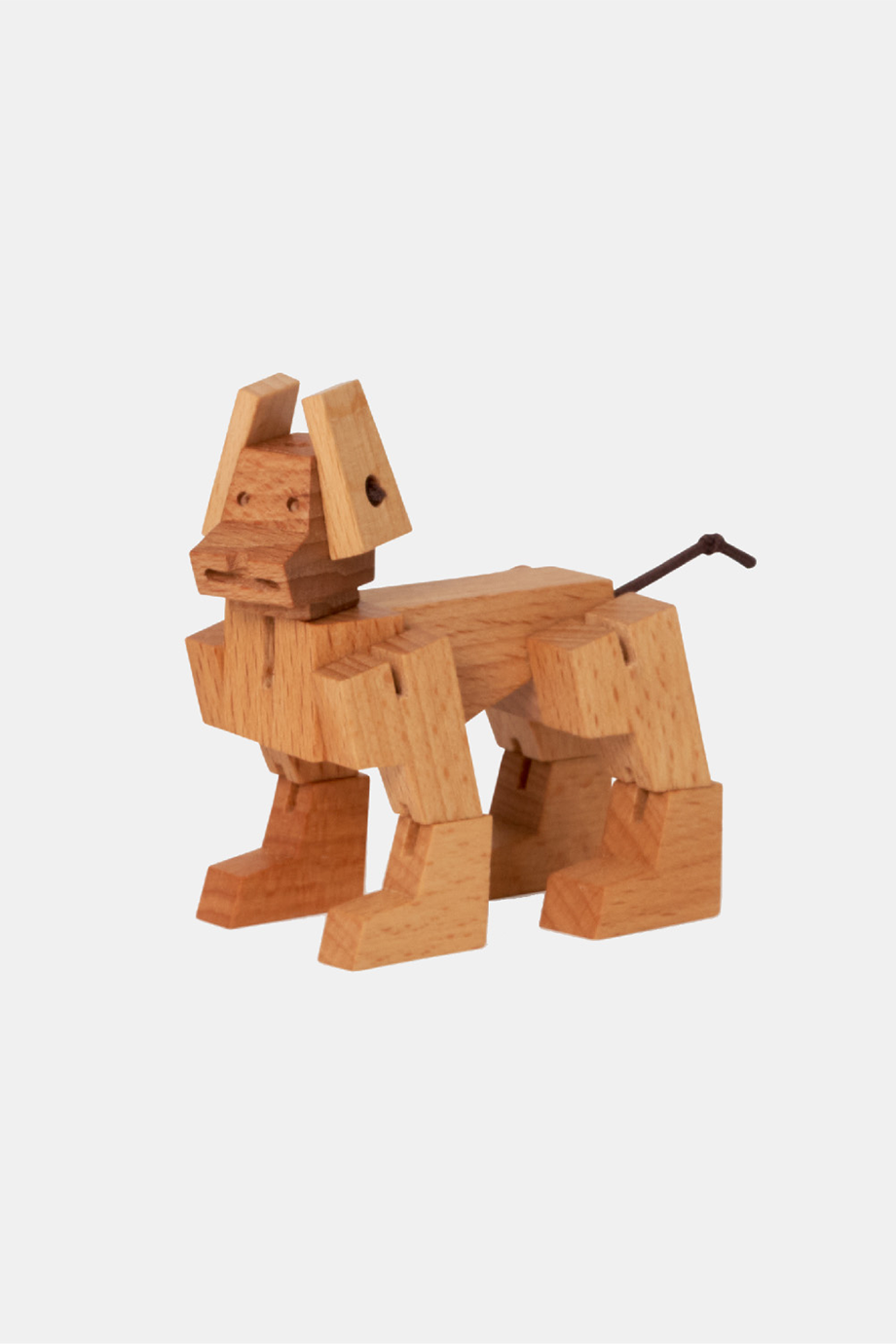 Areaware｜Milo Cubebot 酷比狗【經典小型】山毛櫸積木變形機器狗公仔 - 樸實木