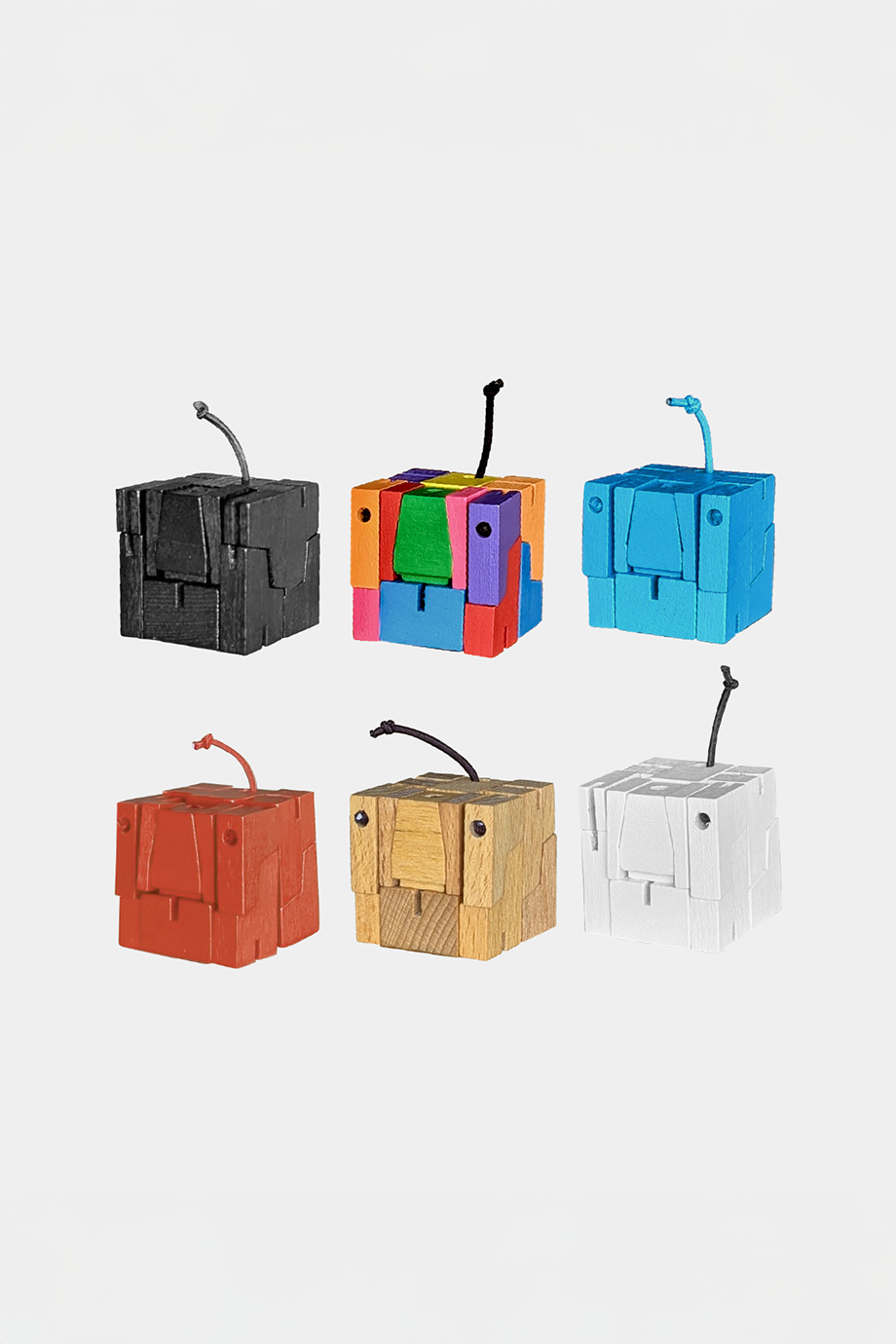 Areaware｜Milo Cubebot 酷比狗【經典迷你】山毛櫸積木變形機器狗公仔 - 純真白