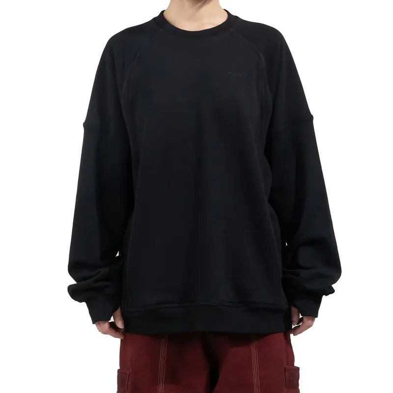 SILVER NINE 拼接雙口袋指套大學T