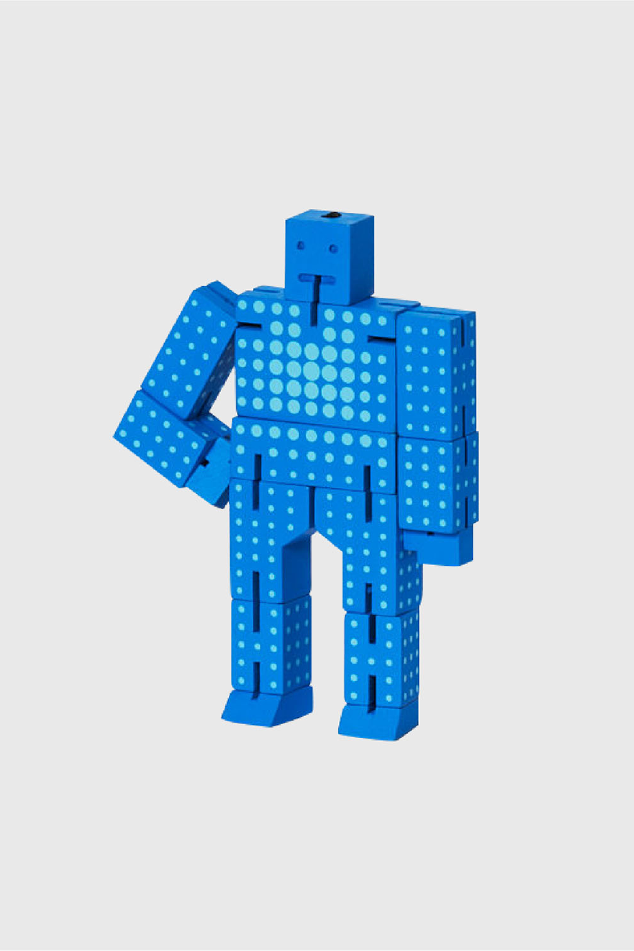 Areaware｜Cubebot 酷比人【特別款迷你】山毛櫸積木變形機器人公仔 - 藍點點
