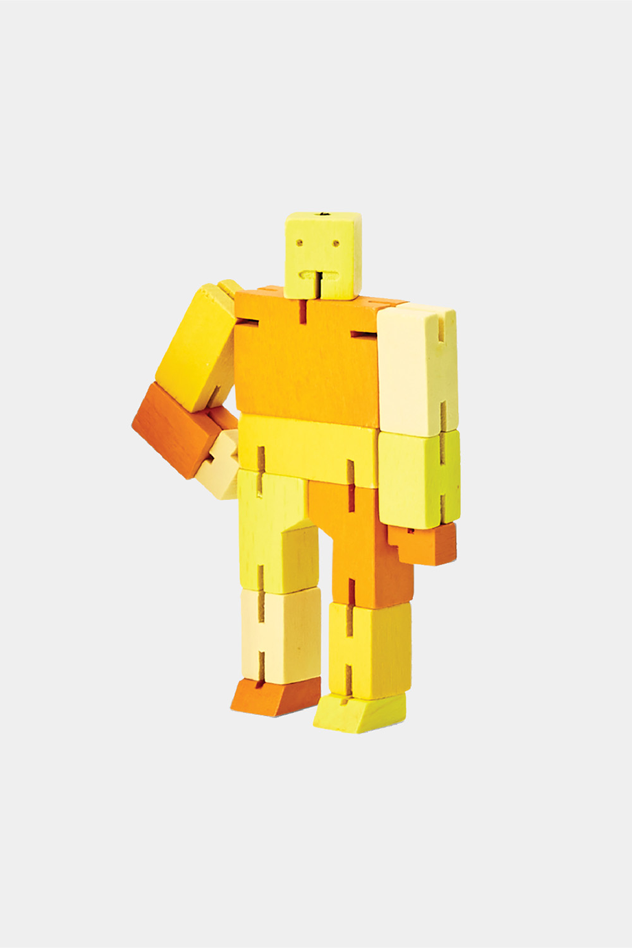 Areaware｜Cubebot 酷比人【漸層迷你】山毛櫸積木變形機器人公仔 - 漸層黃