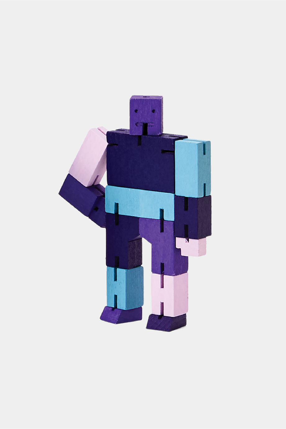 Areaware｜Cubebot 酷比人【漸層迷你】山毛櫸積木變形機器人公仔 - 漸層紫