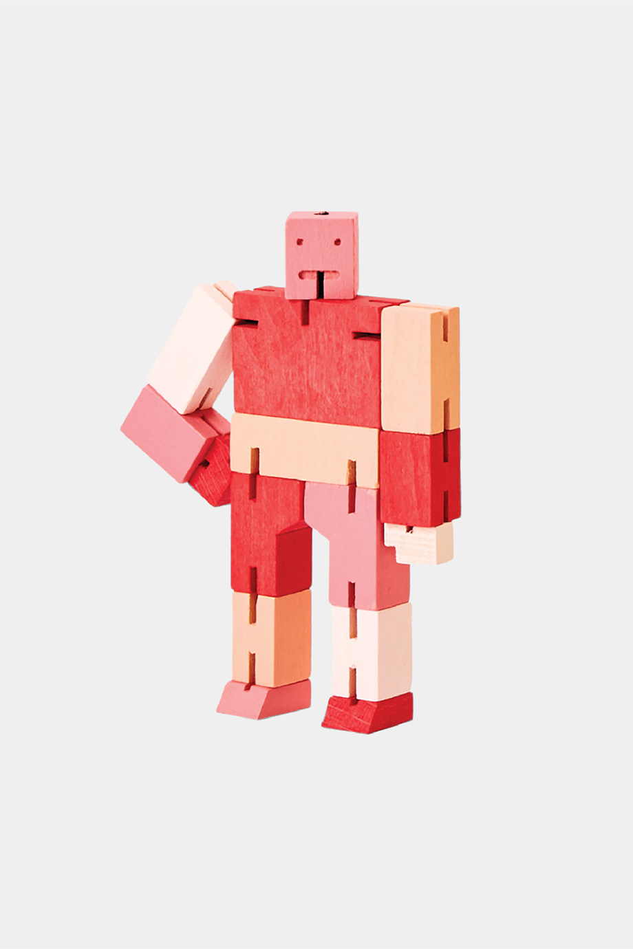Areaware｜Cubebot 酷比人【漸層迷你】山毛櫸積木變形機器人公仔 - 漸層紅