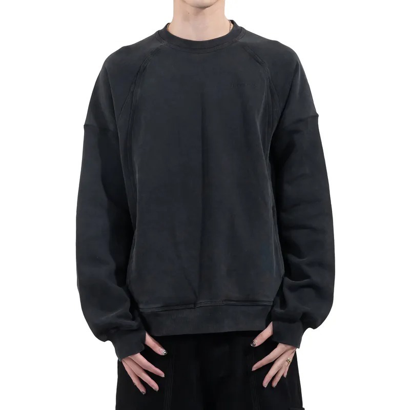 SILVER NINE 洗舊雙口袋指套大學T(特別款)