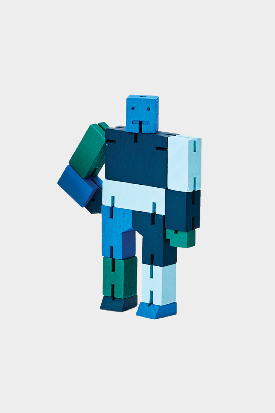 Areaware｜Cubebot 酷比人【漸層迷你】山毛櫸積木變形機器人公仔 - 漸層藍