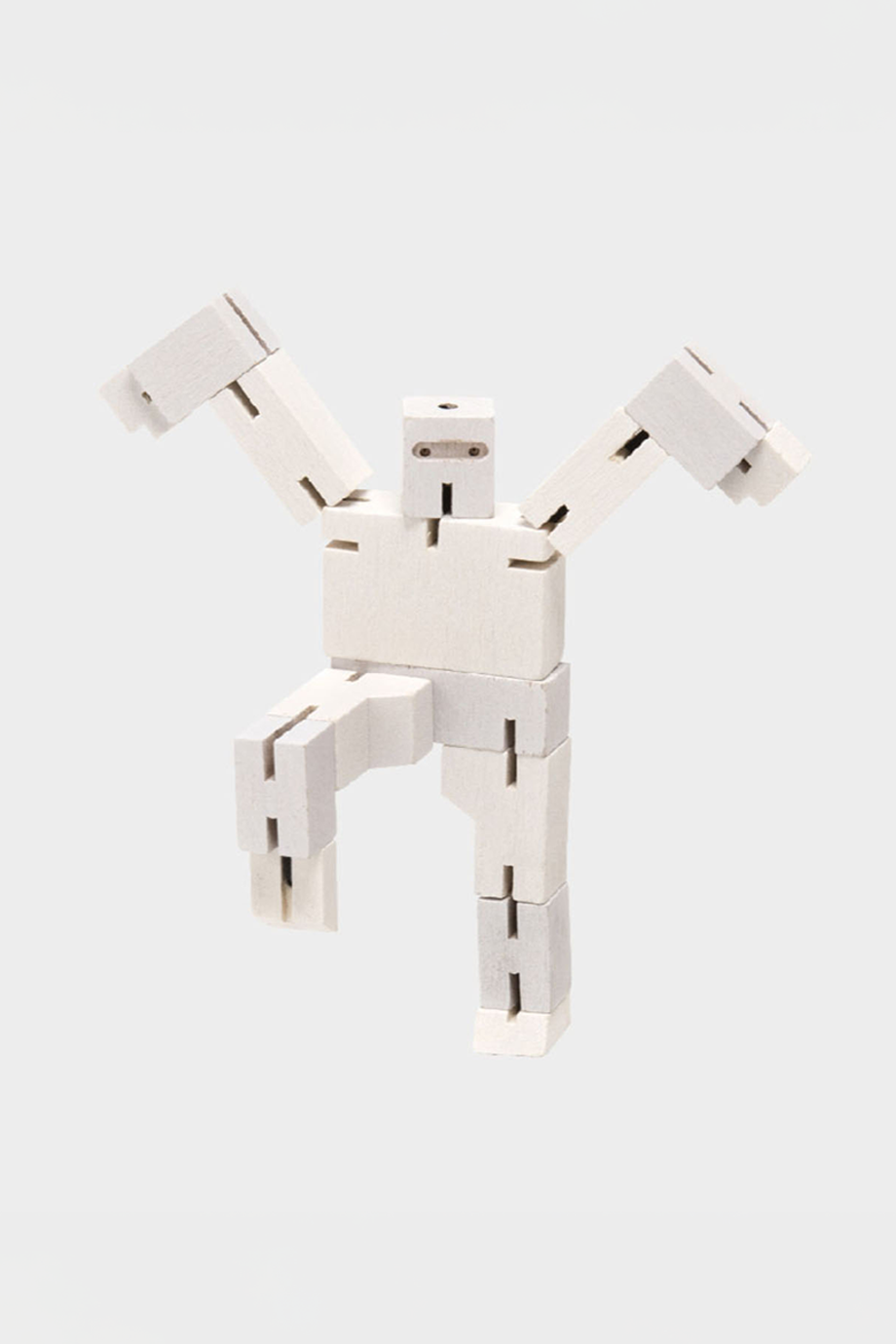 Areaware｜Cubebot 酷比人【經典迷你】山毛櫸積木變形機器人公仔 - 純真白