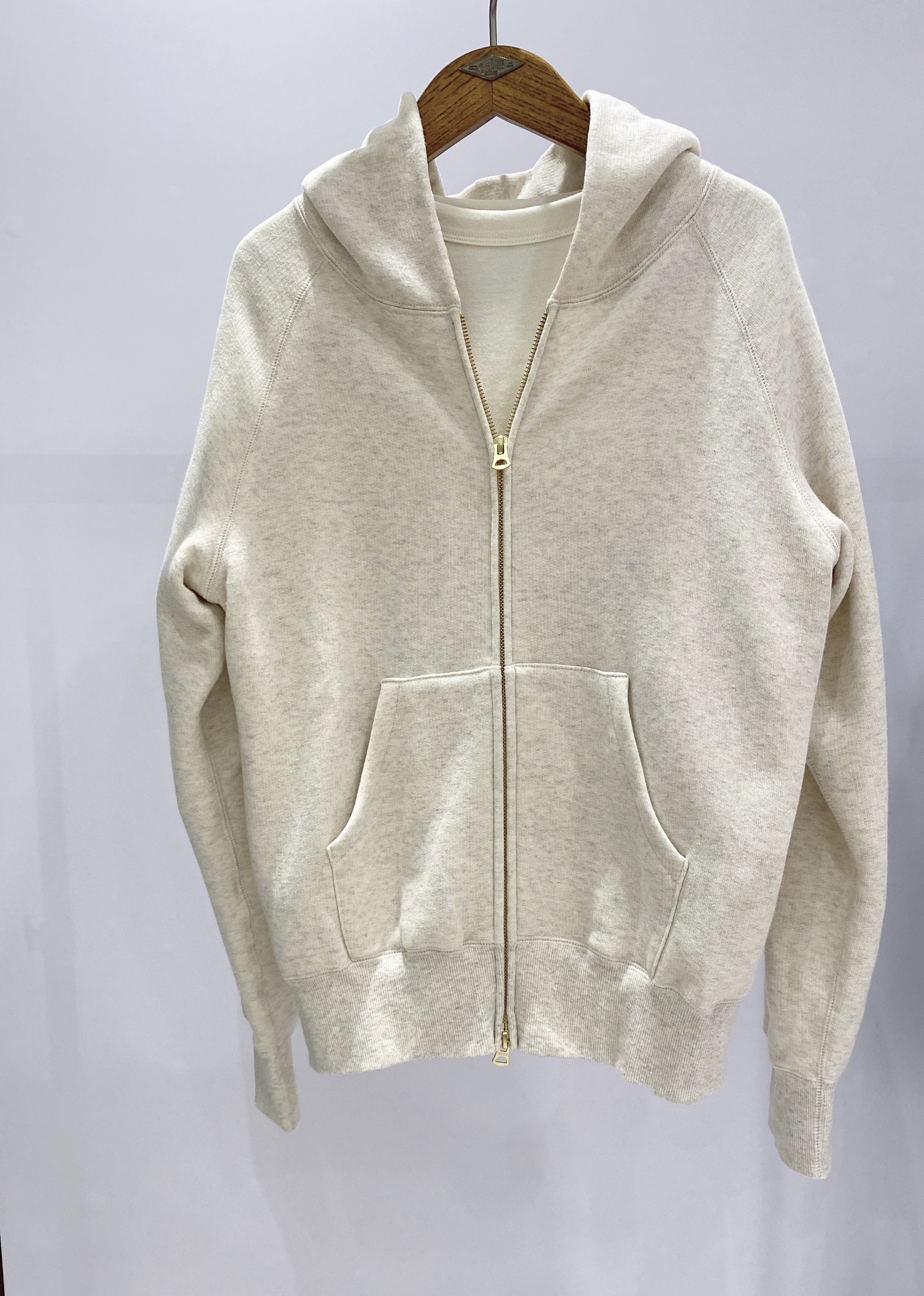 Vant d'ouest Lyocell棉內毛拉鍊連帽衫