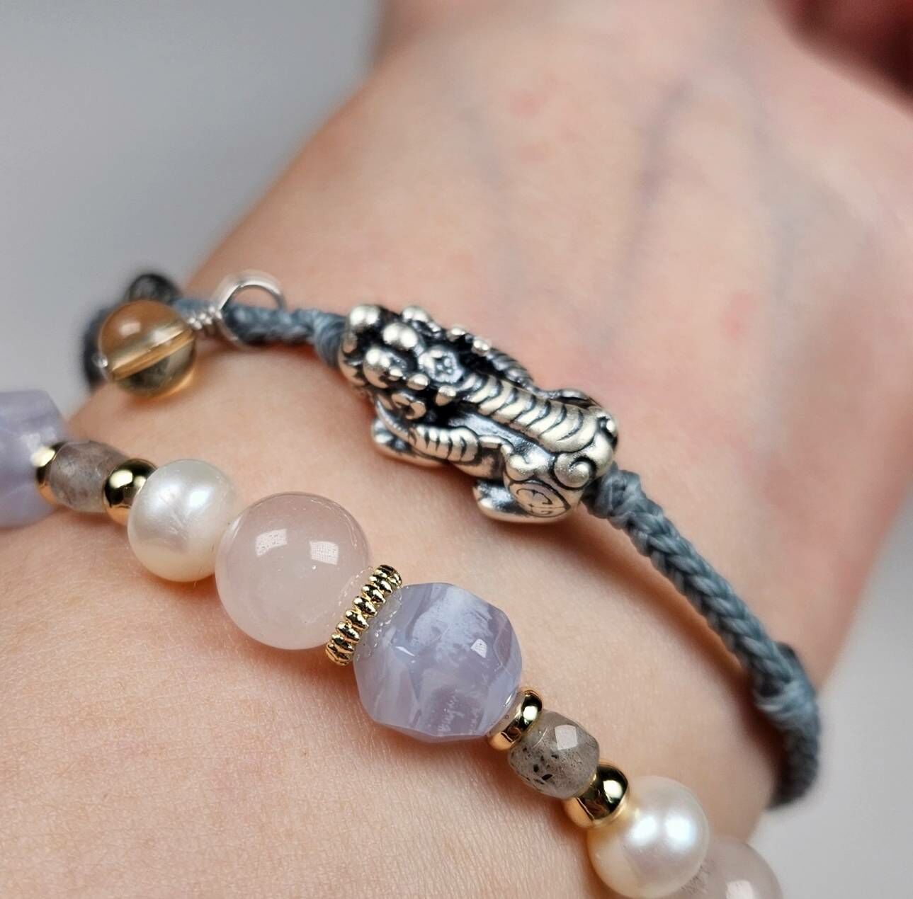 貔貅款蠟線手鍊