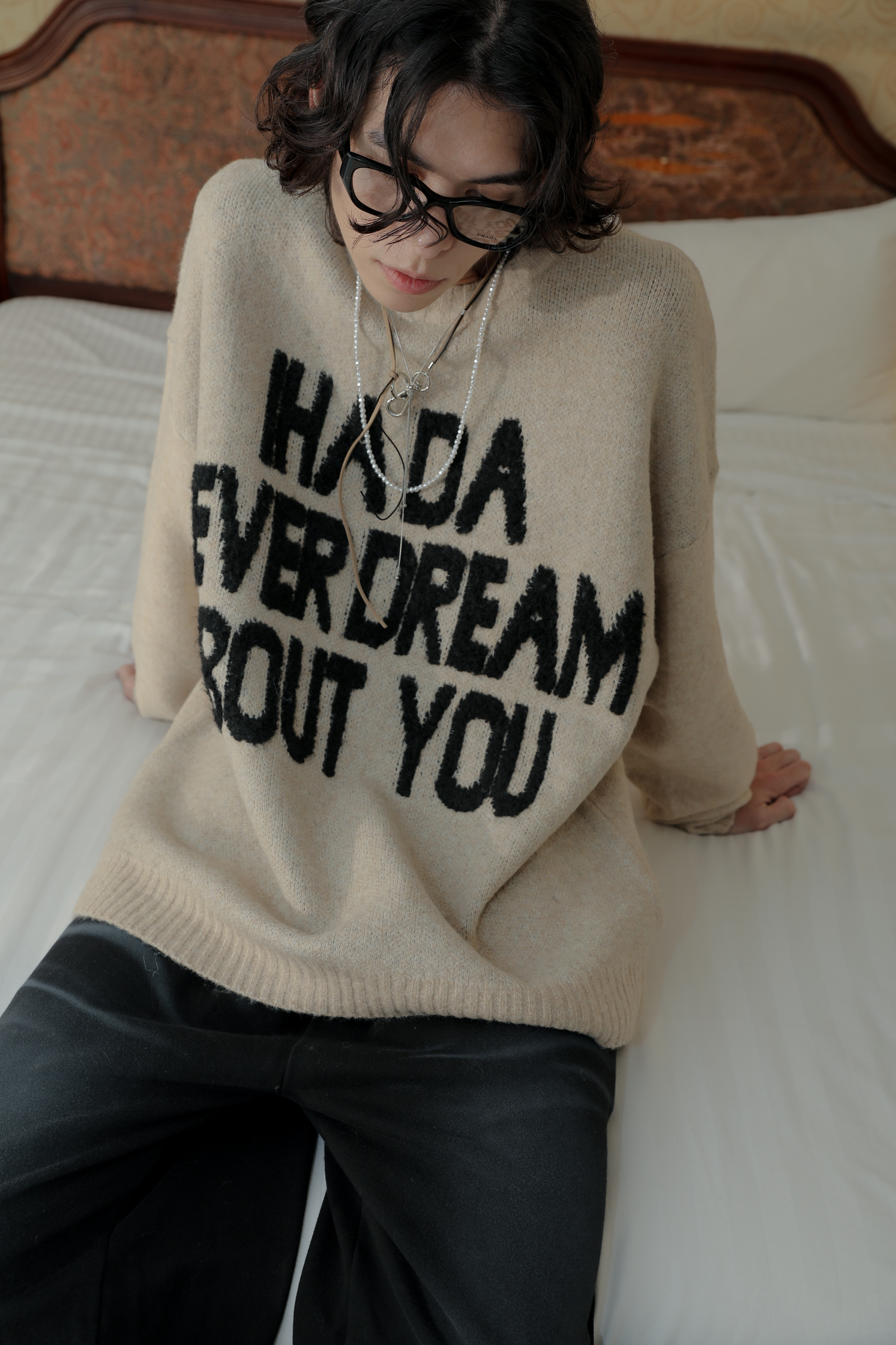 【Unisex】About Lettering Knit #毛衣